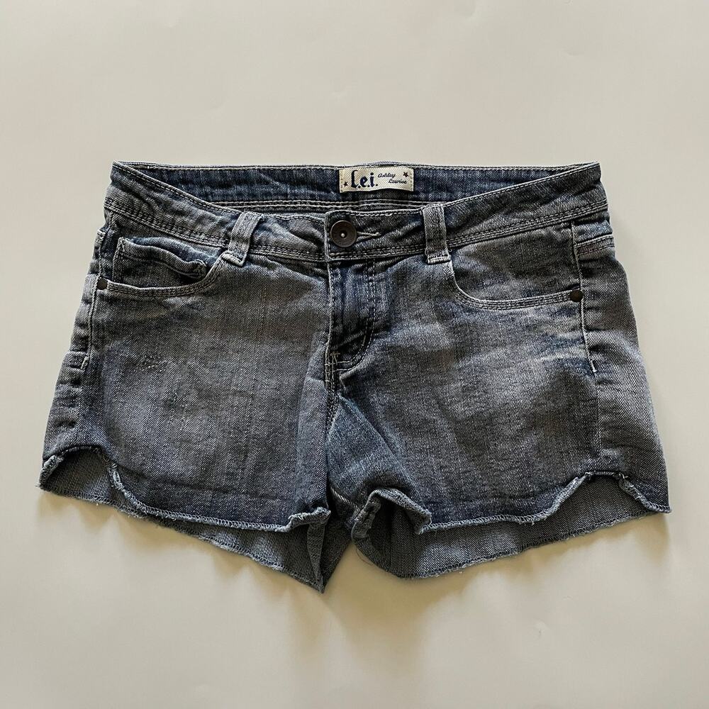 L.E.I. Ashley Lowrise Trisha Blue Denim Shorts ~ Size 5